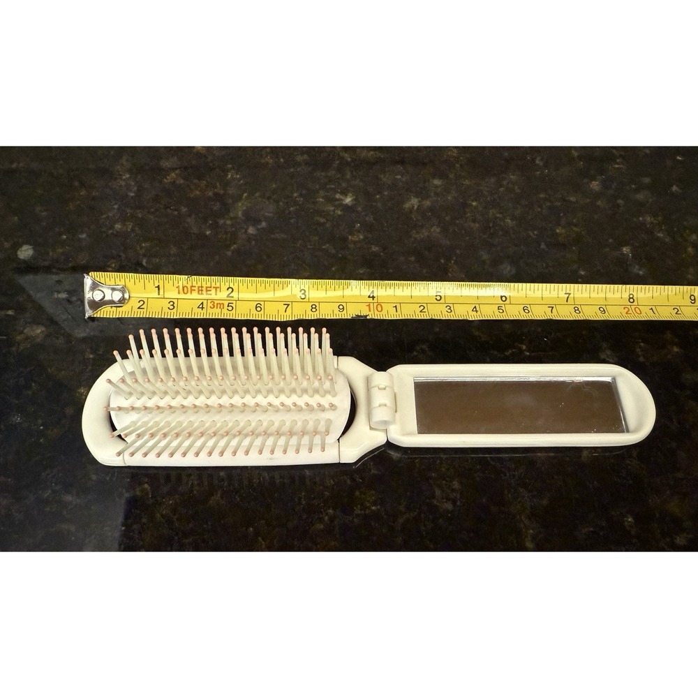 Clinique Foldable Hair Brush Travel Size Folds in Half with Mirror Vintage